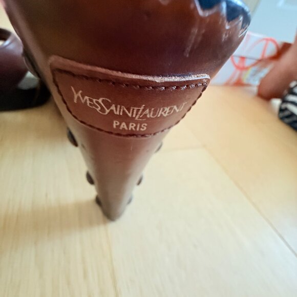 Vintage YSL Rive Gauche Studded Heels - Picture 4 of 5